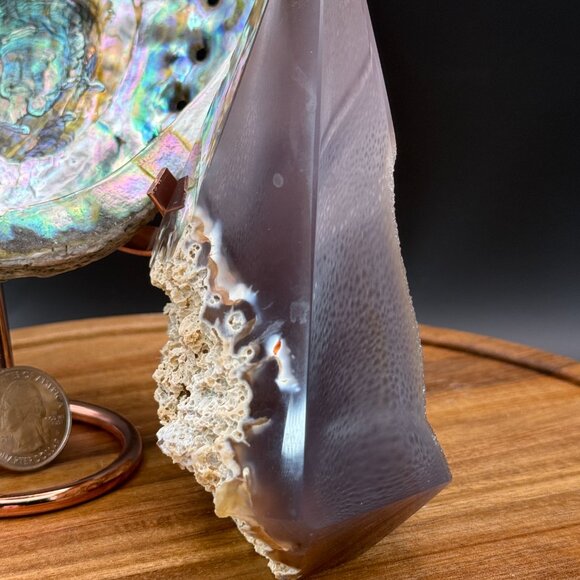 Sugar Druzy Agate Diamond Power Point Tower Geode Crystal - Picture 6 of 8